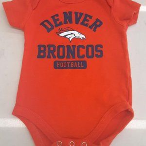 NFL Team Apparel/Denver Broncos. Fits  6-9 months, Onesie. 100% cotton.